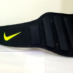 Nike Black and Neon Yellow Waist Belt